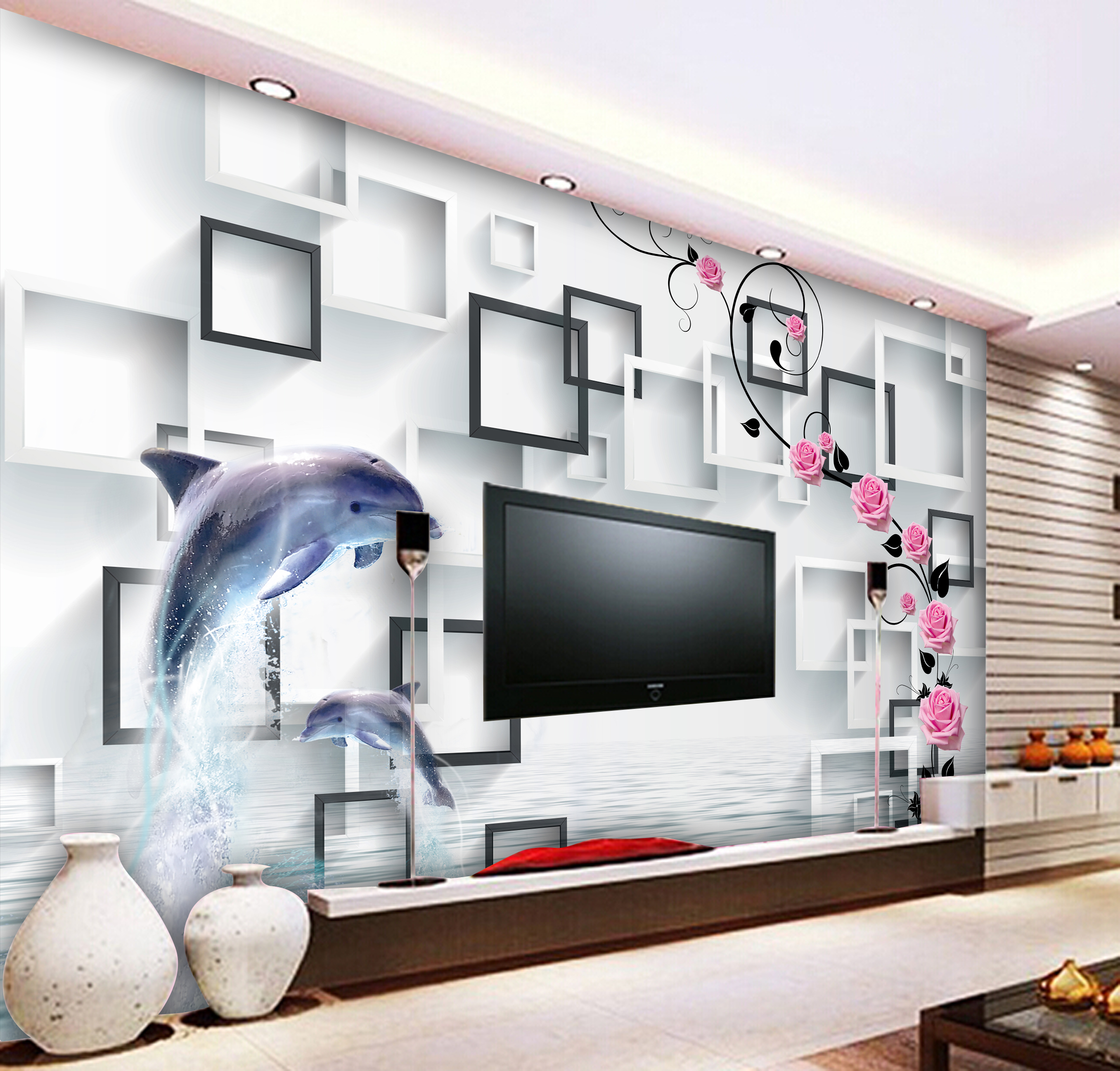 UV打印機(jī)背景墻效果